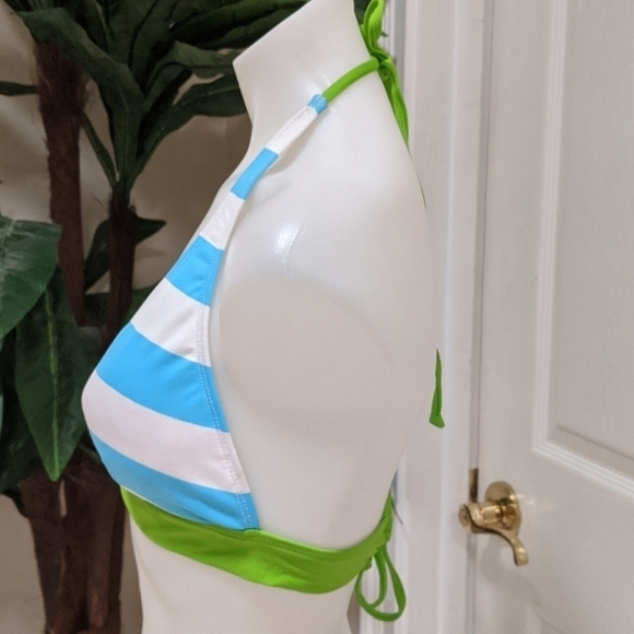 Waterfront Suit Striped Bikini Top Size Large New Without Tag - Picture 3 of 6